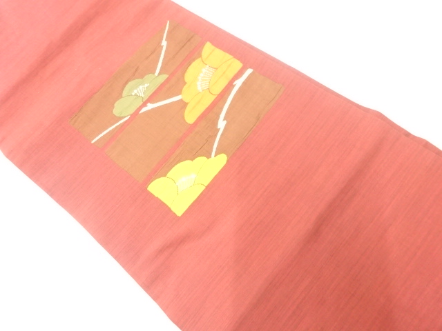 JAPANESE NAGOYA OBI / WOVEN BRANCH UME